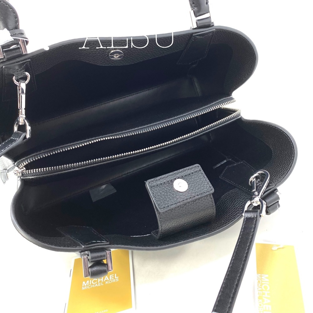Michael Kors Kimberly Satchel Leather Black AUTHEN - Picture 5 of 6